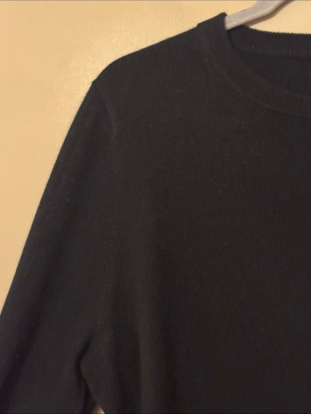 NWOT- Nordstrom Cashmere Crewneck Sweater, Black, size XL - Picture 7 of 12